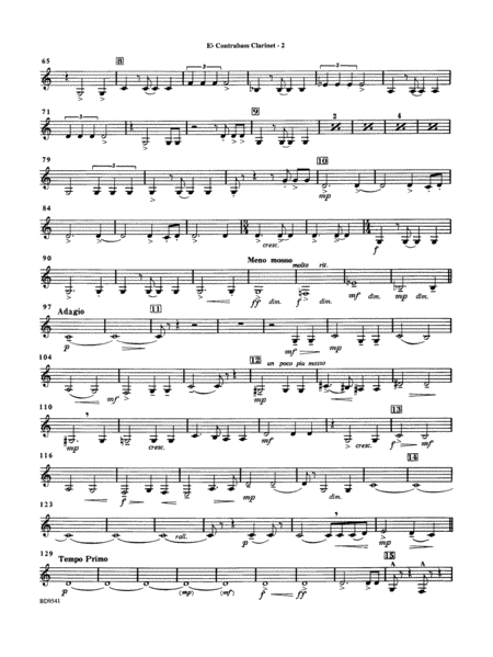Alvamar Overture: E-flat Contrabass Clarinet