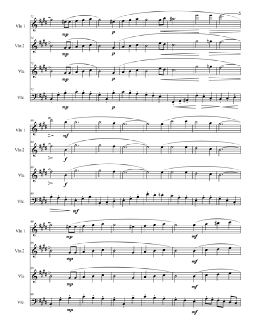 My Wild IRish Rose String Quartet scores gallery preview page 5