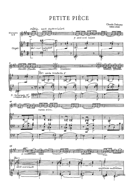 Debussy: Petite Piece; Rhapsodie (arr. Bornefeld)