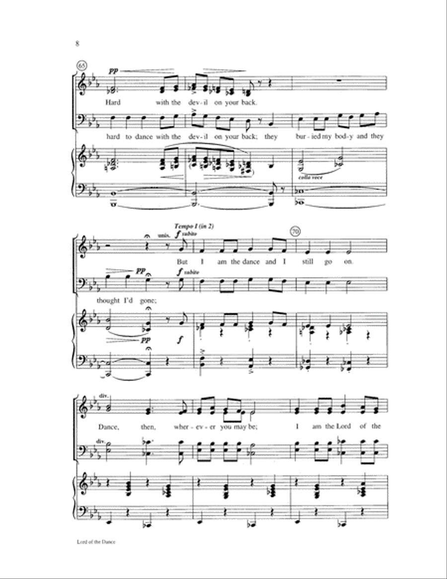 Lord of the Dance 4-Part scores gallery preview page 8