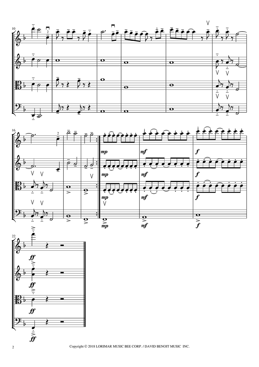 Garfield And Friends - Main Title String Quartet scores gallery preview page 2