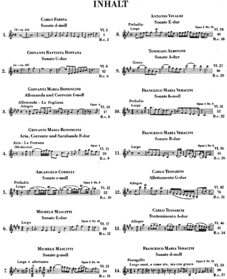 Italian Violin Music of the Baroque Era – Volume II