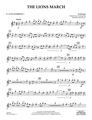The Lions March (arr. Robert Buckley) - Eb Alto Saxophone 1