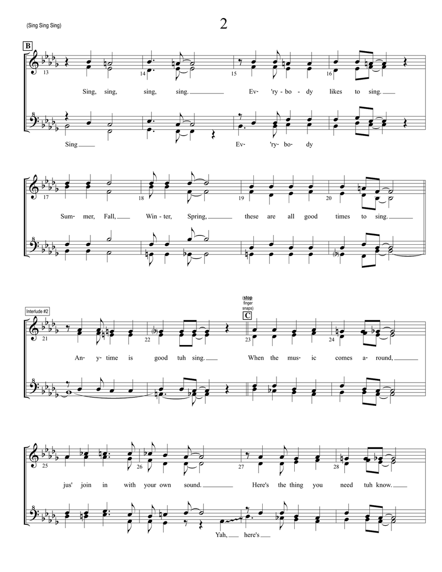 Sing, Sing, Sing SSAA scores gallery preview page 2
