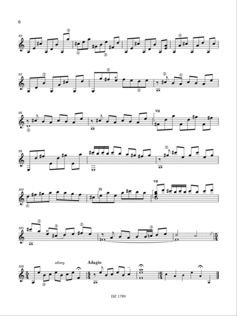Longue distance / Impromptu Classical Guitar scores gallery preview page 6