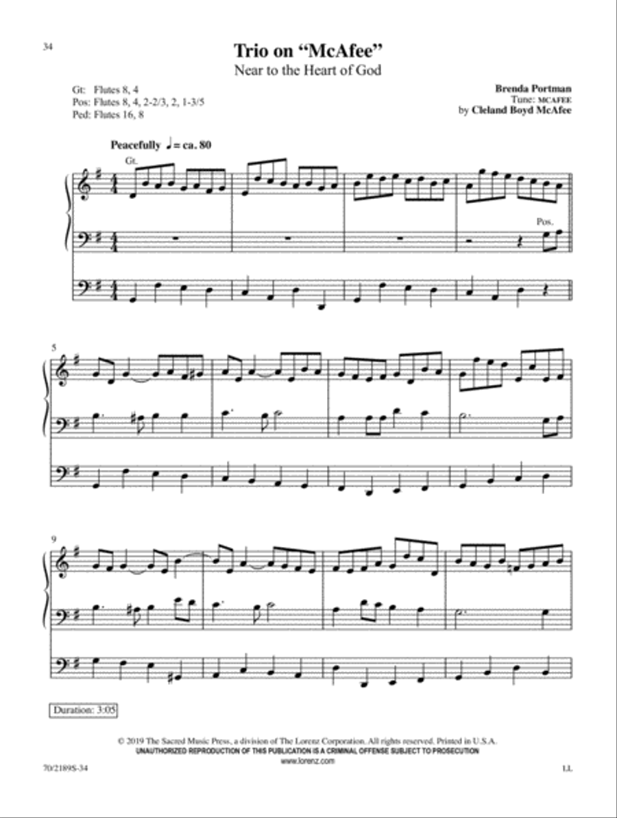 Peace Like a River Organ Solo scores gallery preview page 10