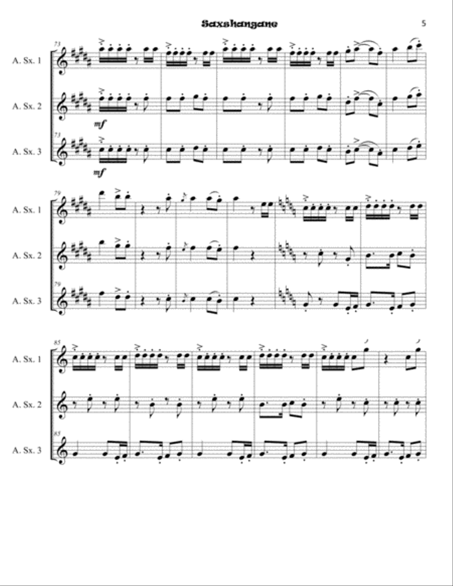 Saxshangane Woodwind Trio scores gallery preview page 6