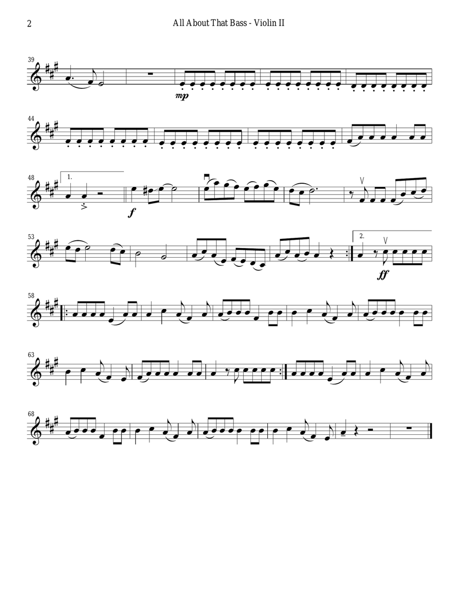 All About That Bass All About That Bass String Quartet scores gallery preview page 4