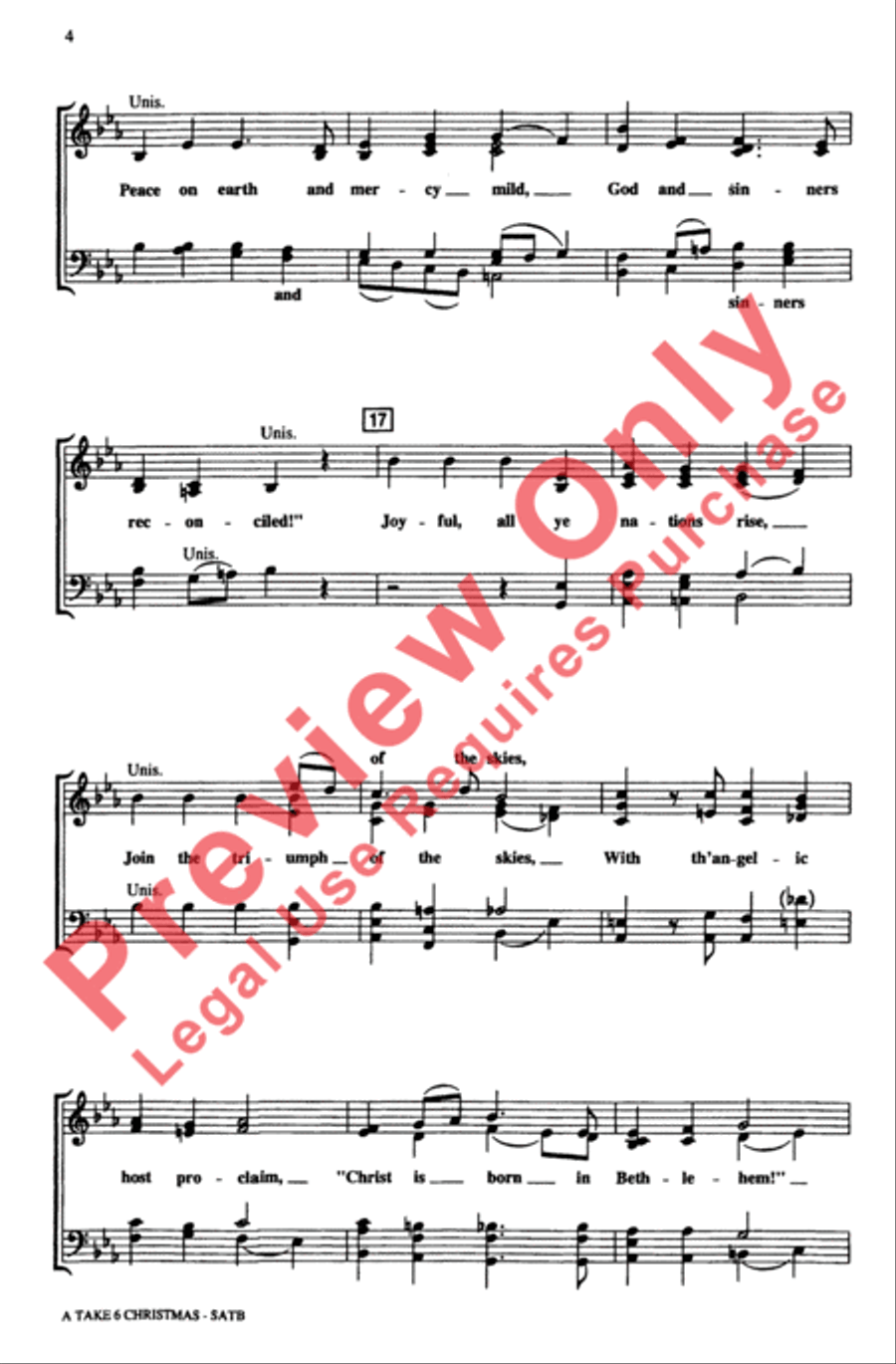 Take 6 Christmas 4-Part scores gallery preview page 4