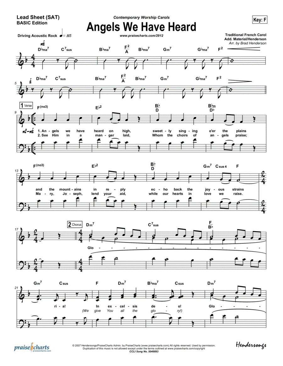 Angels We Have Heard on High Piano scores gallery preview page 1