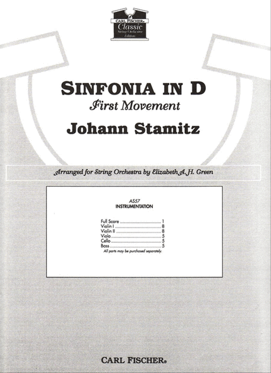 Sinfonia in D (First Movement) String Orchestra scores gallery preview page 1
