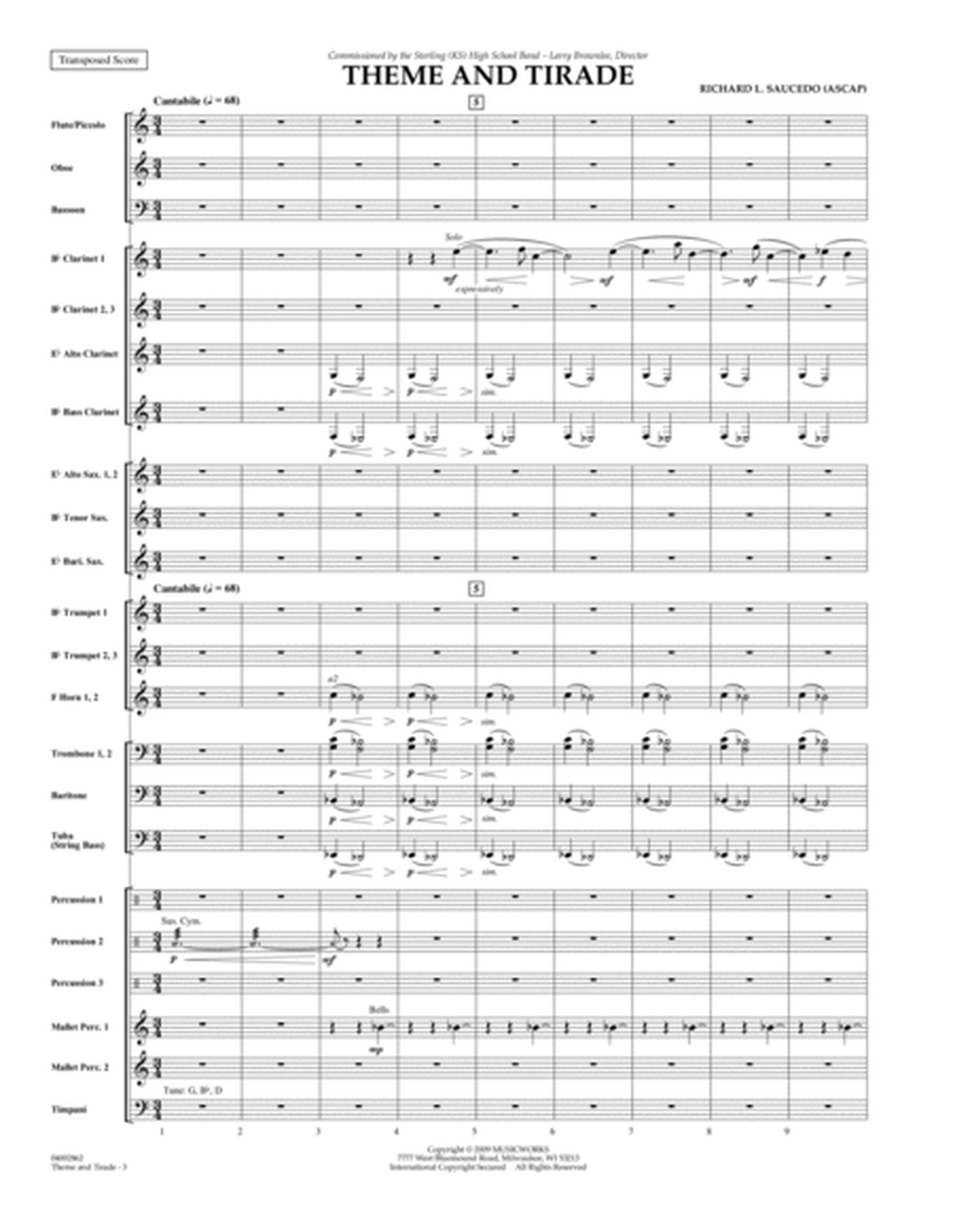 Theme and Tirade - Full Score