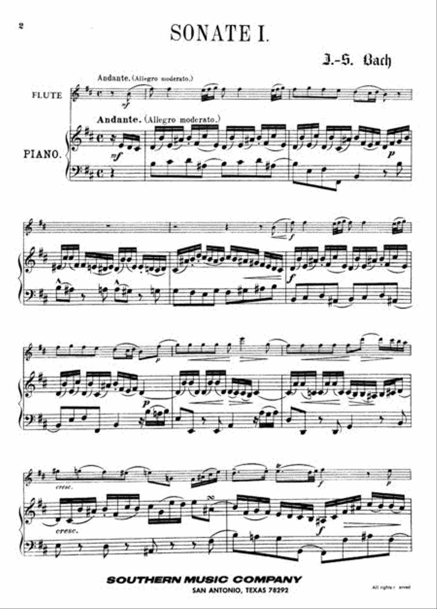 Six Sonatas Flute scores gallery preview page 3