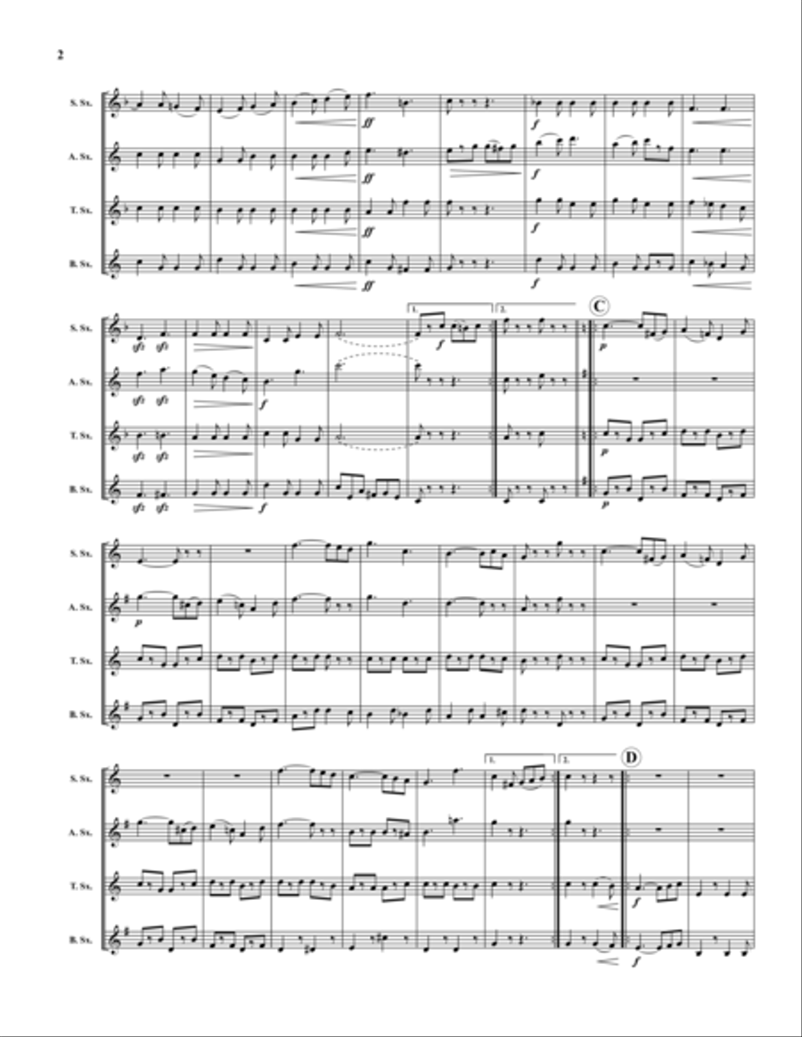 March Majestic Saxophone Quartet scores gallery preview page 2