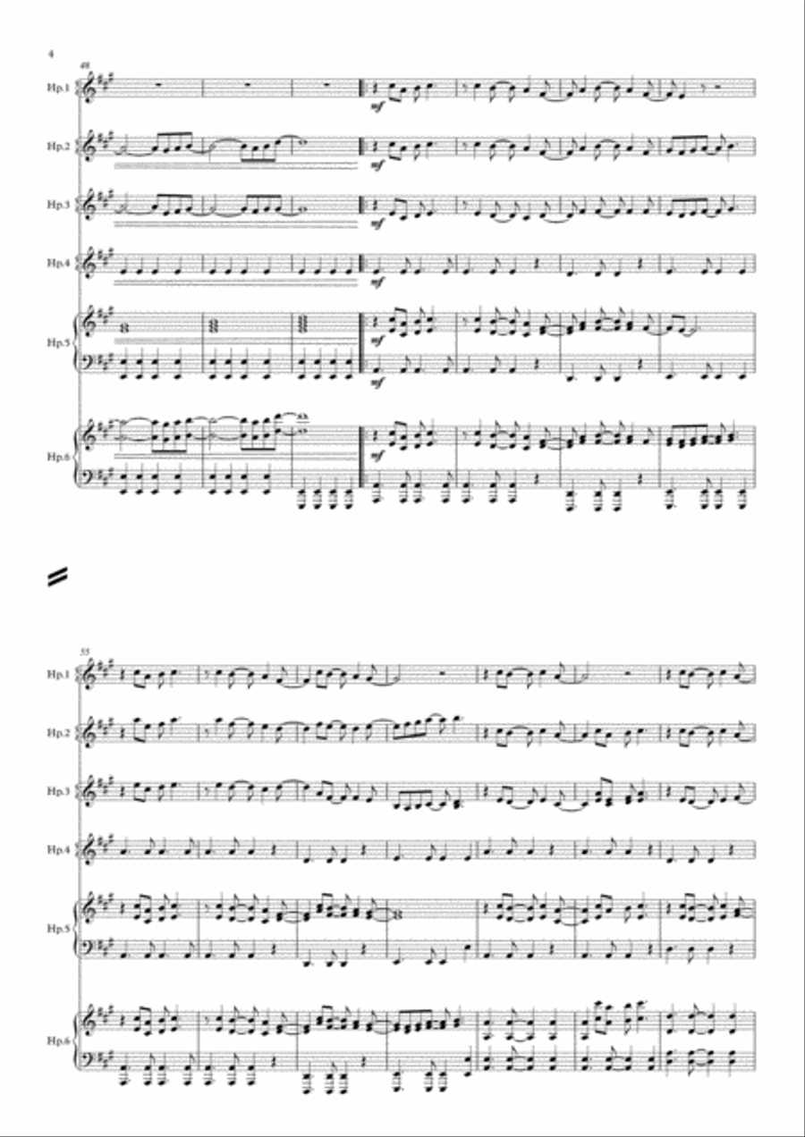 Here Comes The Sun Harp scores gallery preview page 4
