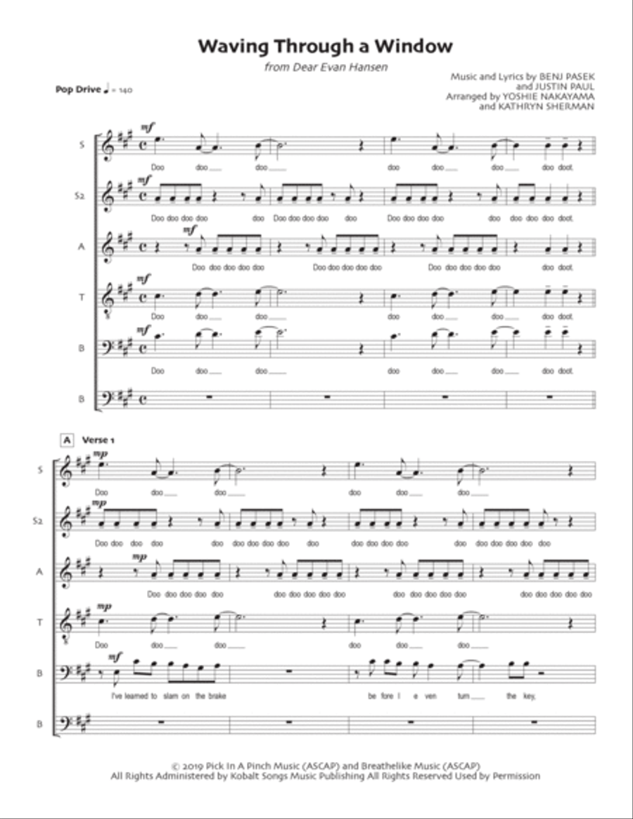 Waving Through A Window Divisi scores gallery preview page 2
