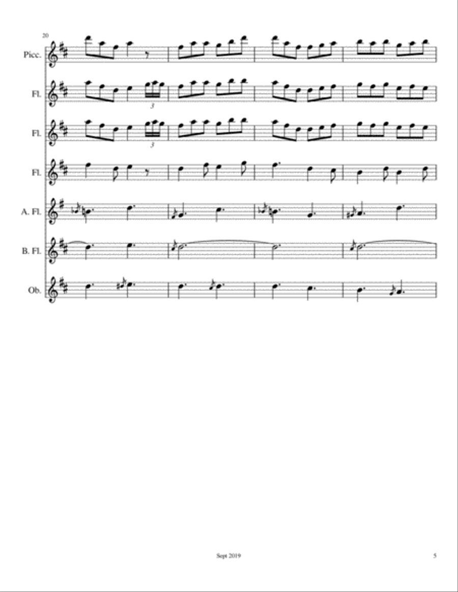 Connaught Man's Ramble Connaught Man's Ramble Woodwind Ensemble scores gallery preview page 5