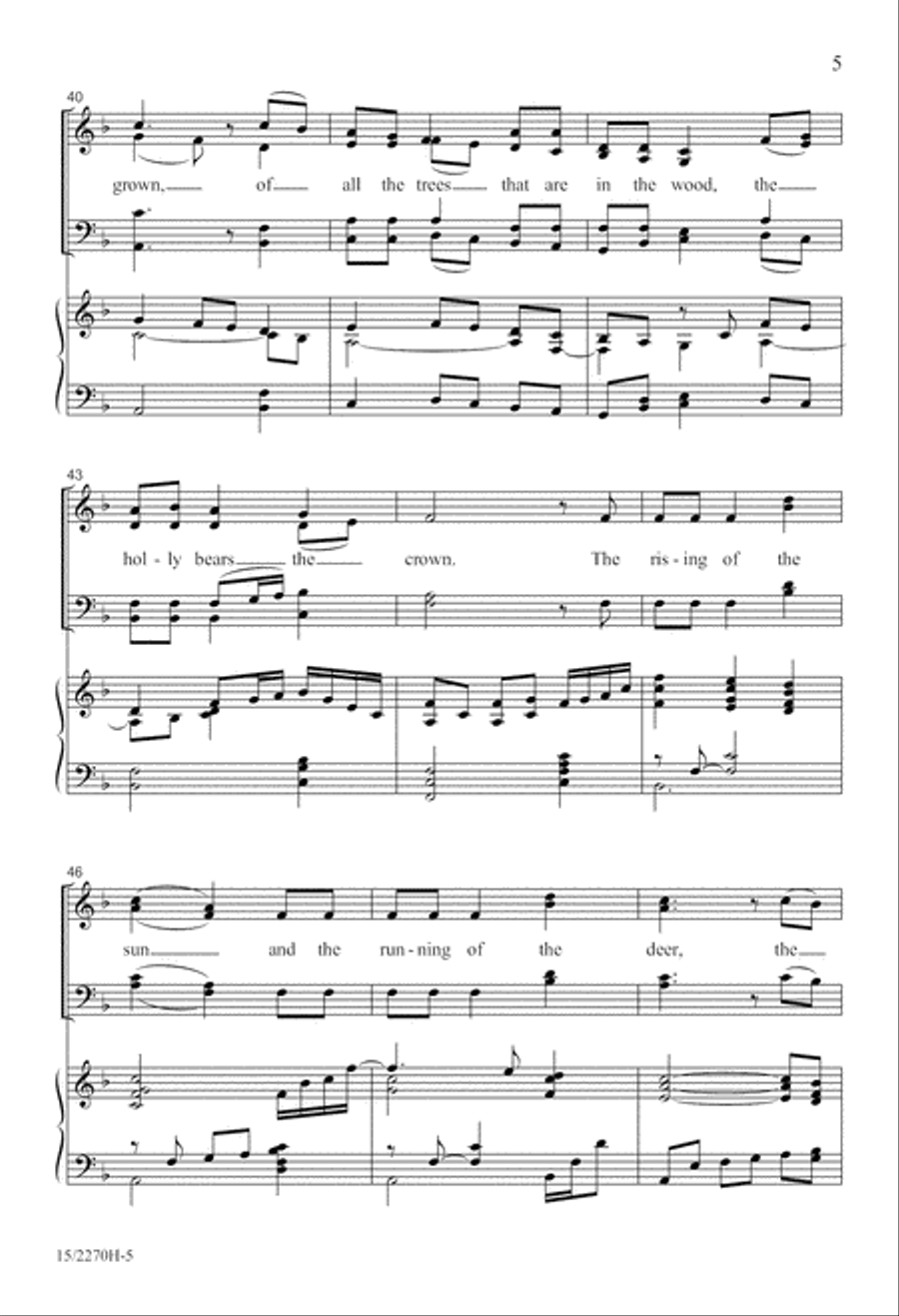 Here We Come A-Caroling! Here We Come A-Caroling! 4-Part scores gallery preview page 5