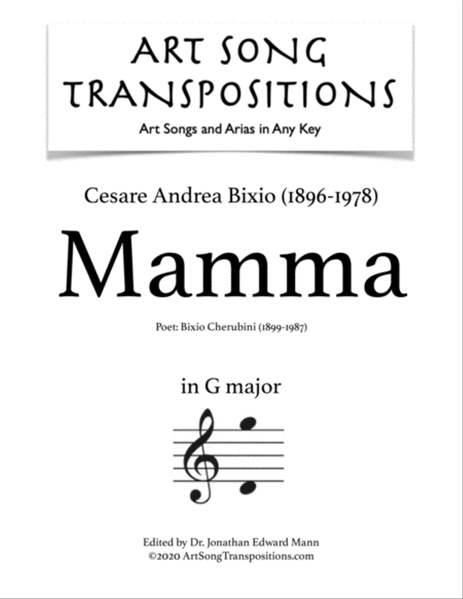 Mama (mamma) Voice scores gallery preview page 1