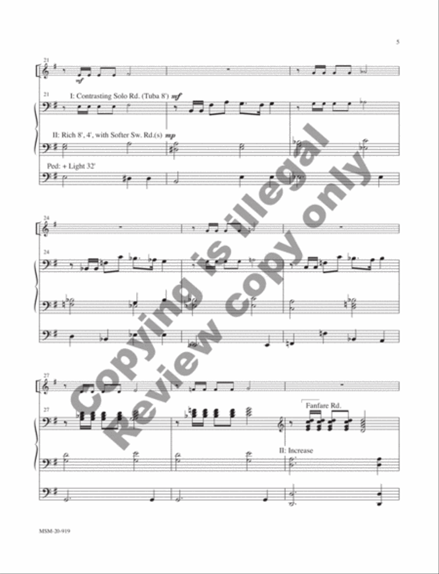 Trumpet Tune in G Trumpet Solo scores gallery preview page 8