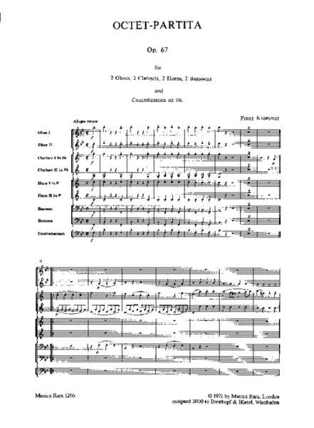 Octet Partita in Bb major Op. 67