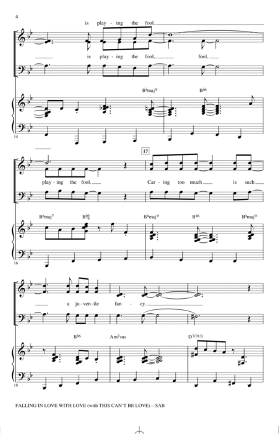 Falling In Love With Love (with This Can't Be Love) (arr. Kirby Shaw) 3-Part scores gallery preview page 3