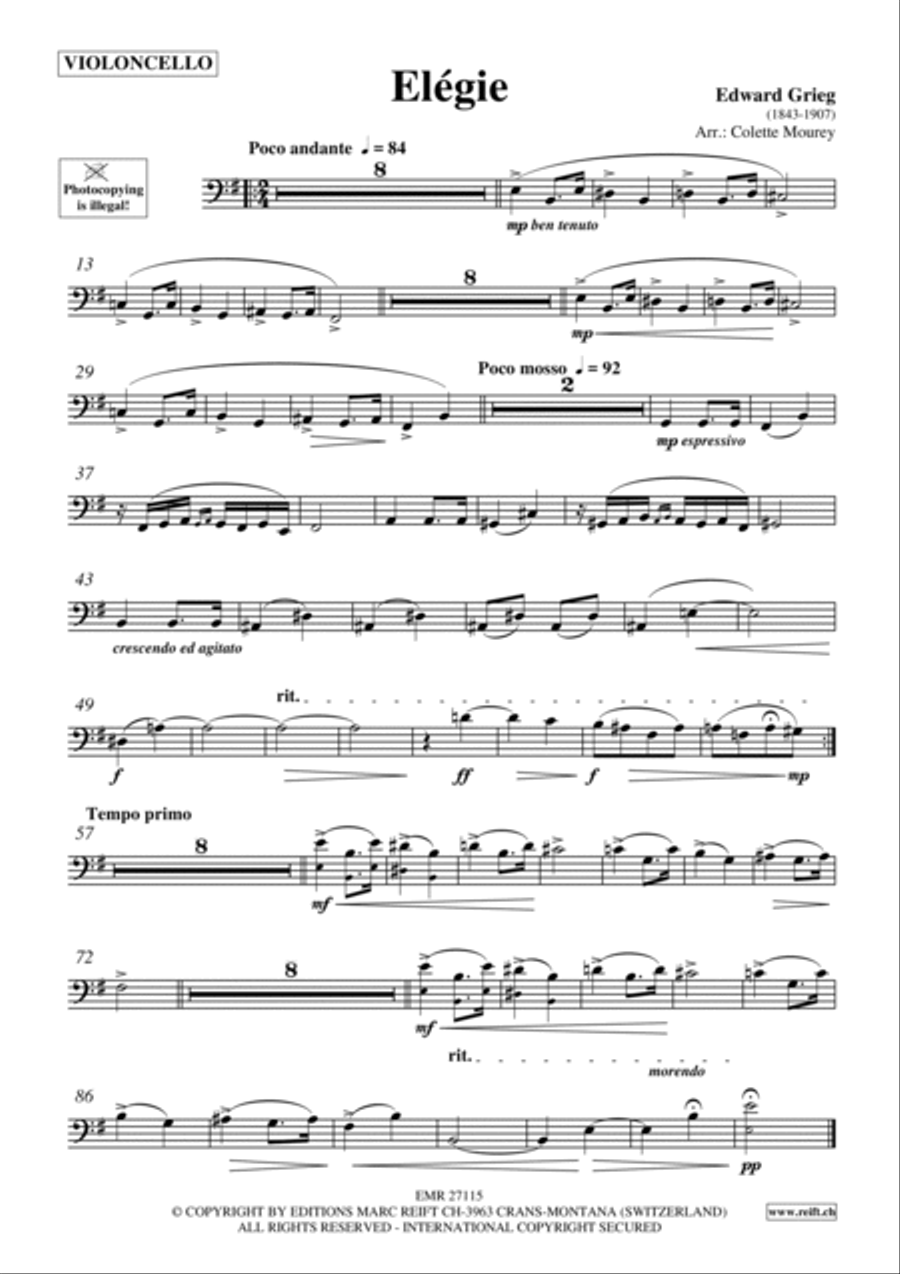 Elegie Cello scores gallery preview page 2