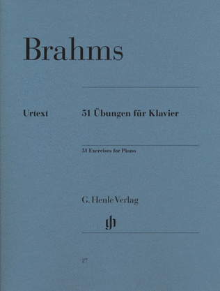 Book cover for Brahms - 51 Exercises For Piano Urtext