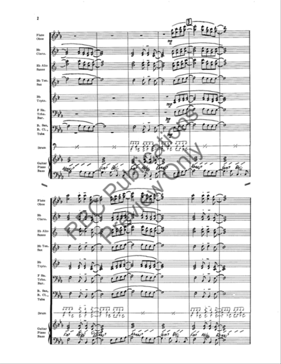 Sweet Saturday Morning Jazz Ensemble scores gallery preview page 4