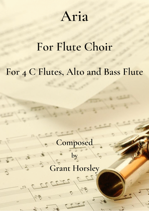 Book cover for "Aria" for Flute Choir