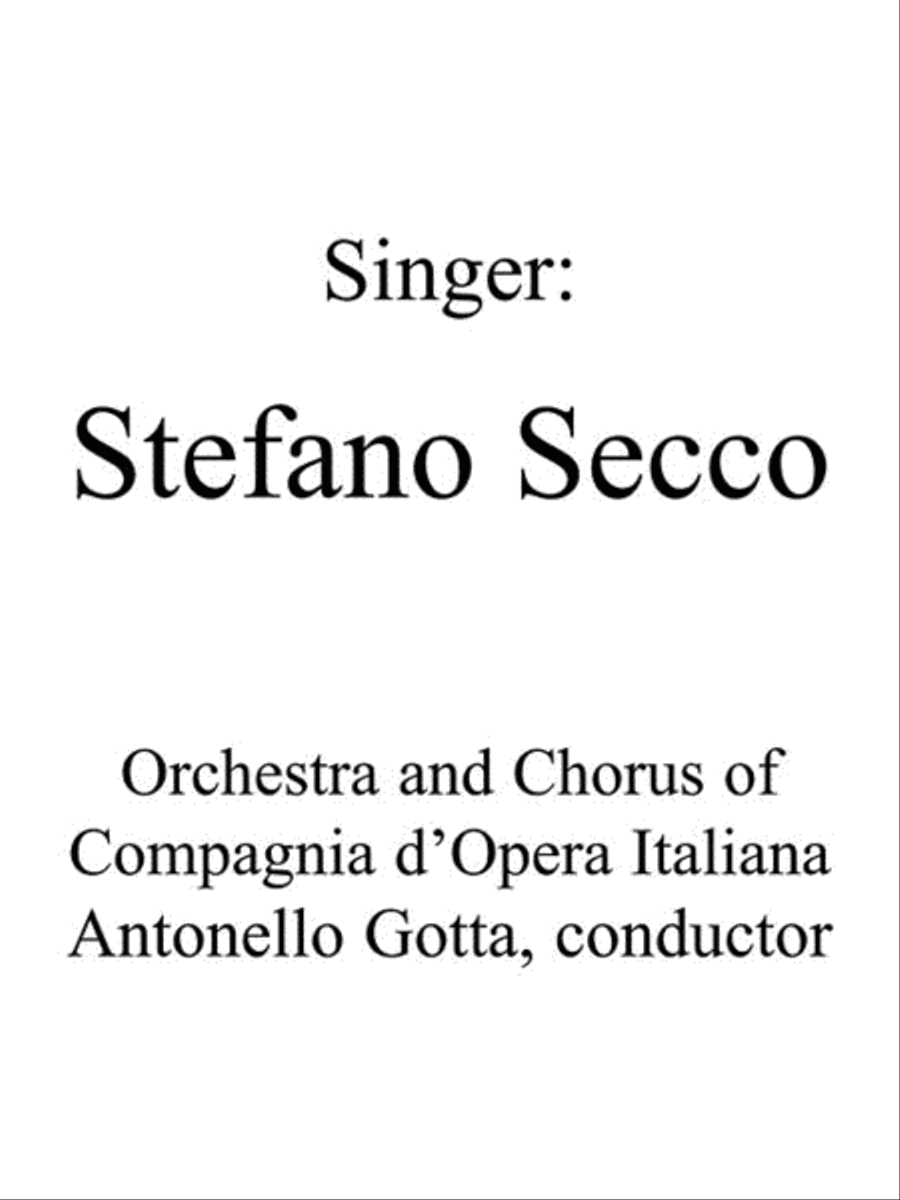 Cantolopera: Verdi Arias for Tenor image number null