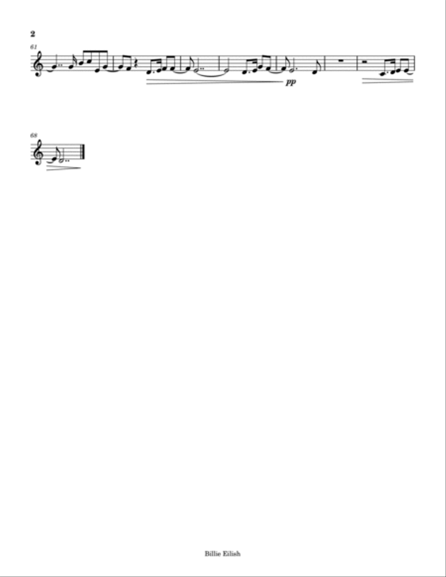 What Was I Made For? String Quartet scores gallery preview page 2