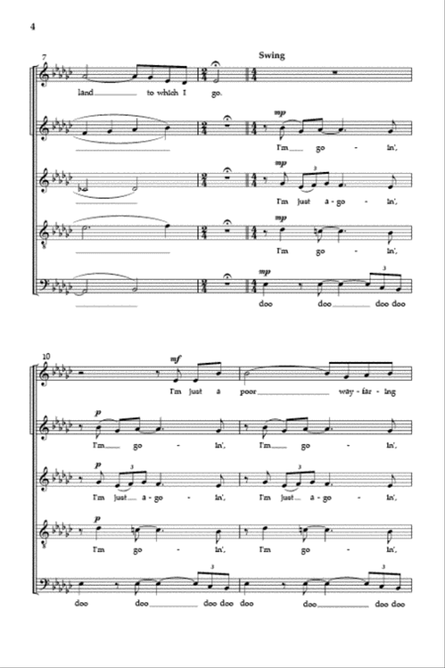 Poor Wayfaring Stranger Divisi scores gallery preview page 3