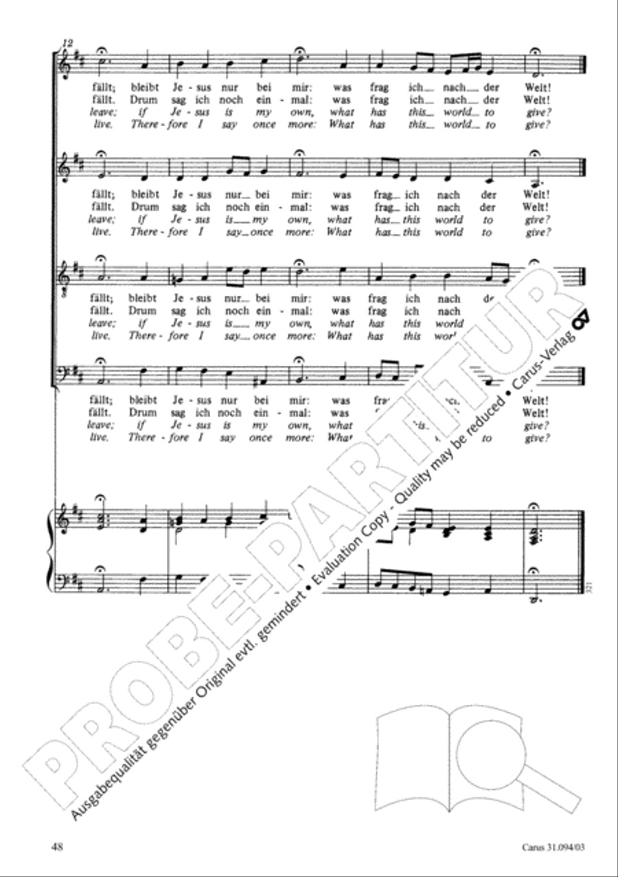 What has this world to give (Was frag ich nach der Welt) 4-Part scores gallery preview page 49