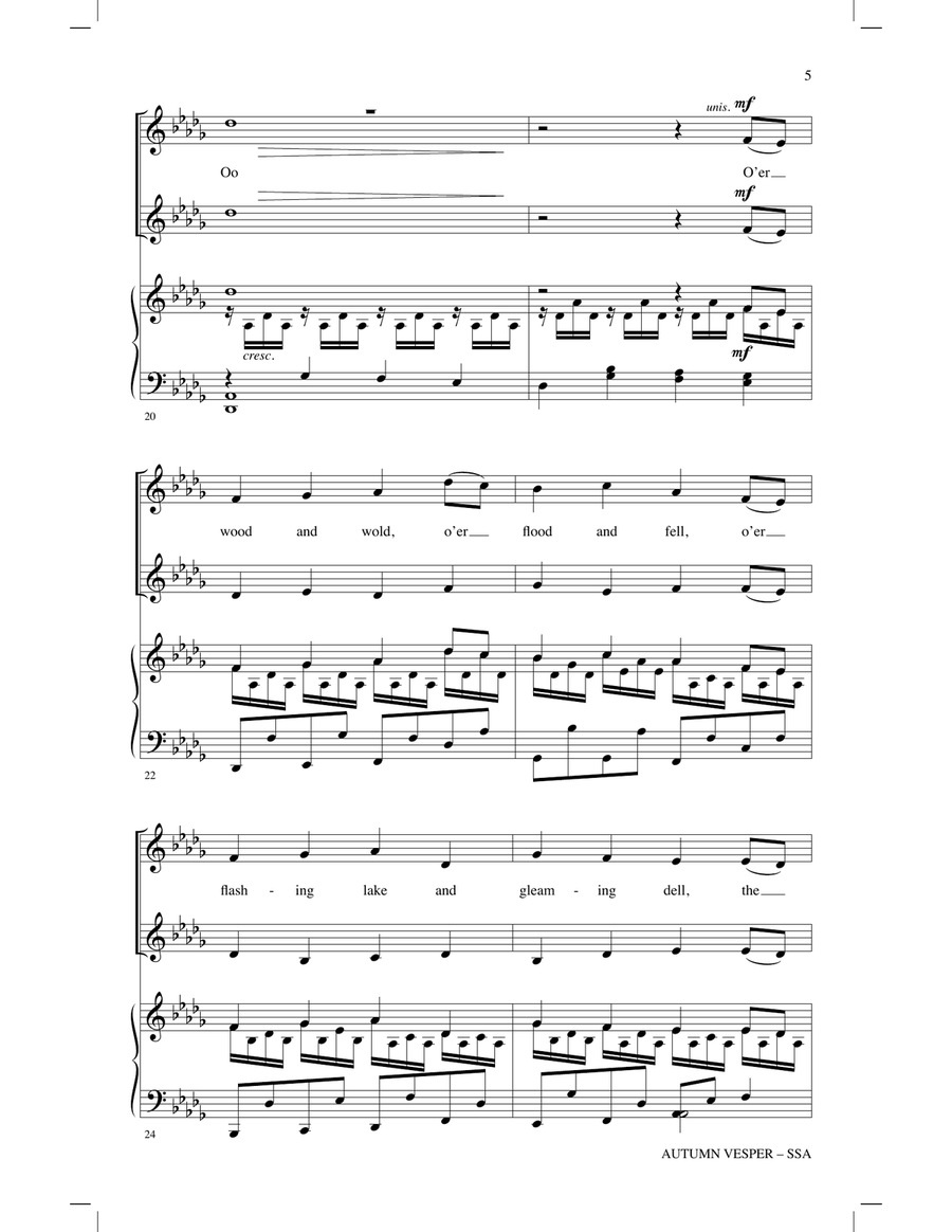 Autumn Vesper Autumn Vesper SSA scores gallery preview page 4