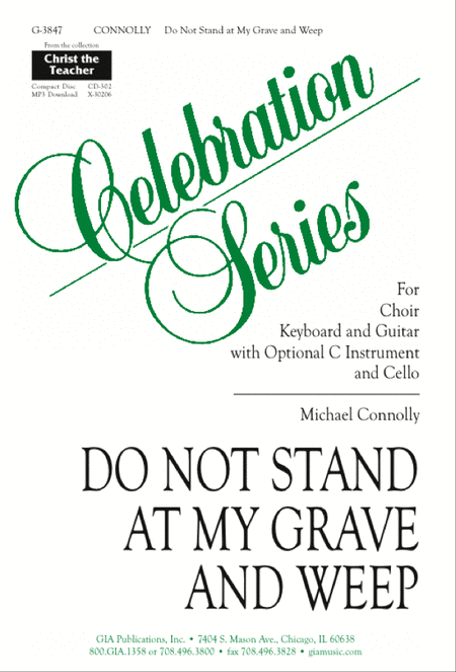 Do Not Stand at My Grave and Weep 4-Part scores gallery preview page 1