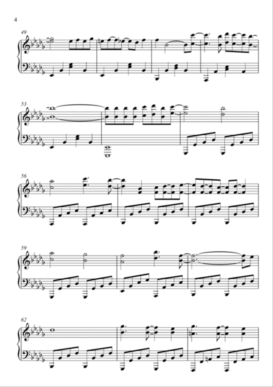 Lithium Piano Solo scores gallery preview page 4