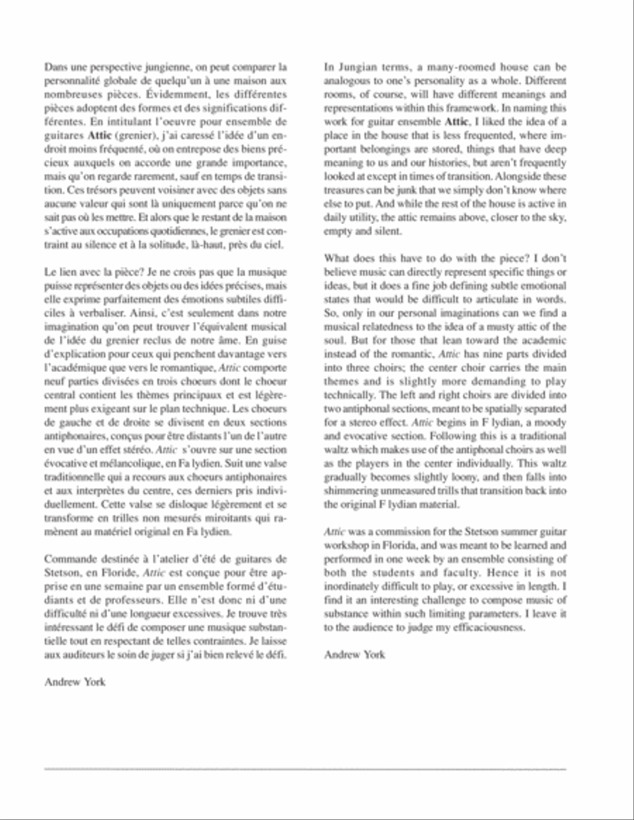 Attic (9 guit.) Guitar Ensemble scores gallery preview page 2