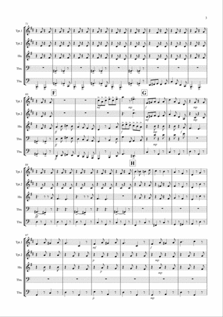 Tasty Biscuit! for Brass Quintet Brass Quintet scores gallery preview page 3