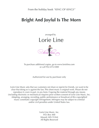 Book cover for Bright And Joyful Is The Morn