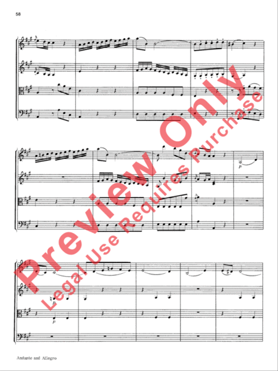 Mozart String Quartets String Quartet scores gallery preview page 59
