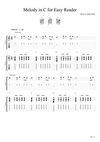 Guitar Solo with Rhythm for Easy Readers image number null