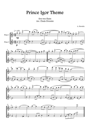 Book cover for Prince Igor Theme (flute duet) Borodin