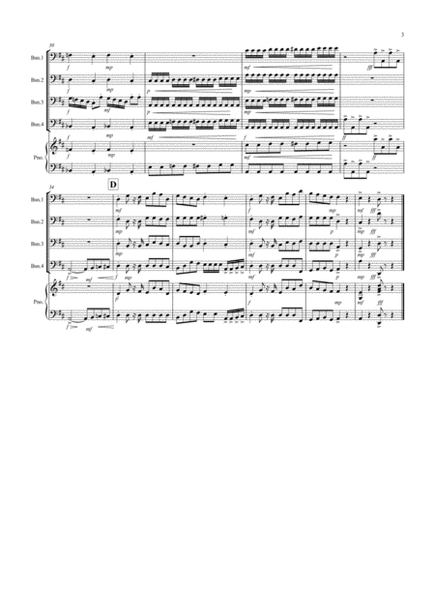 Miniature Overture (Fantasia from Nutcracker) for Bassoon Quartet image number null