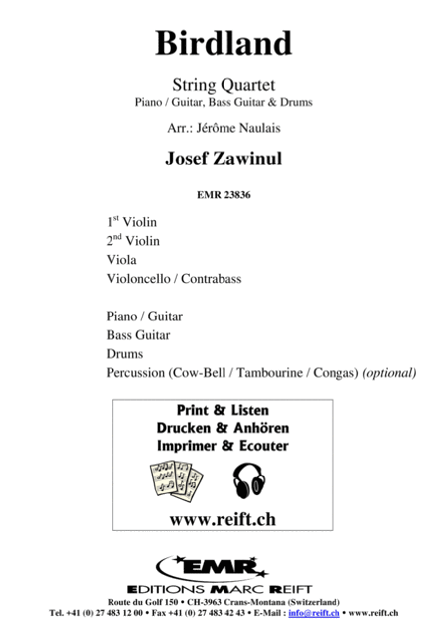 Birdland Birdland Cello scores gallery preview page 2