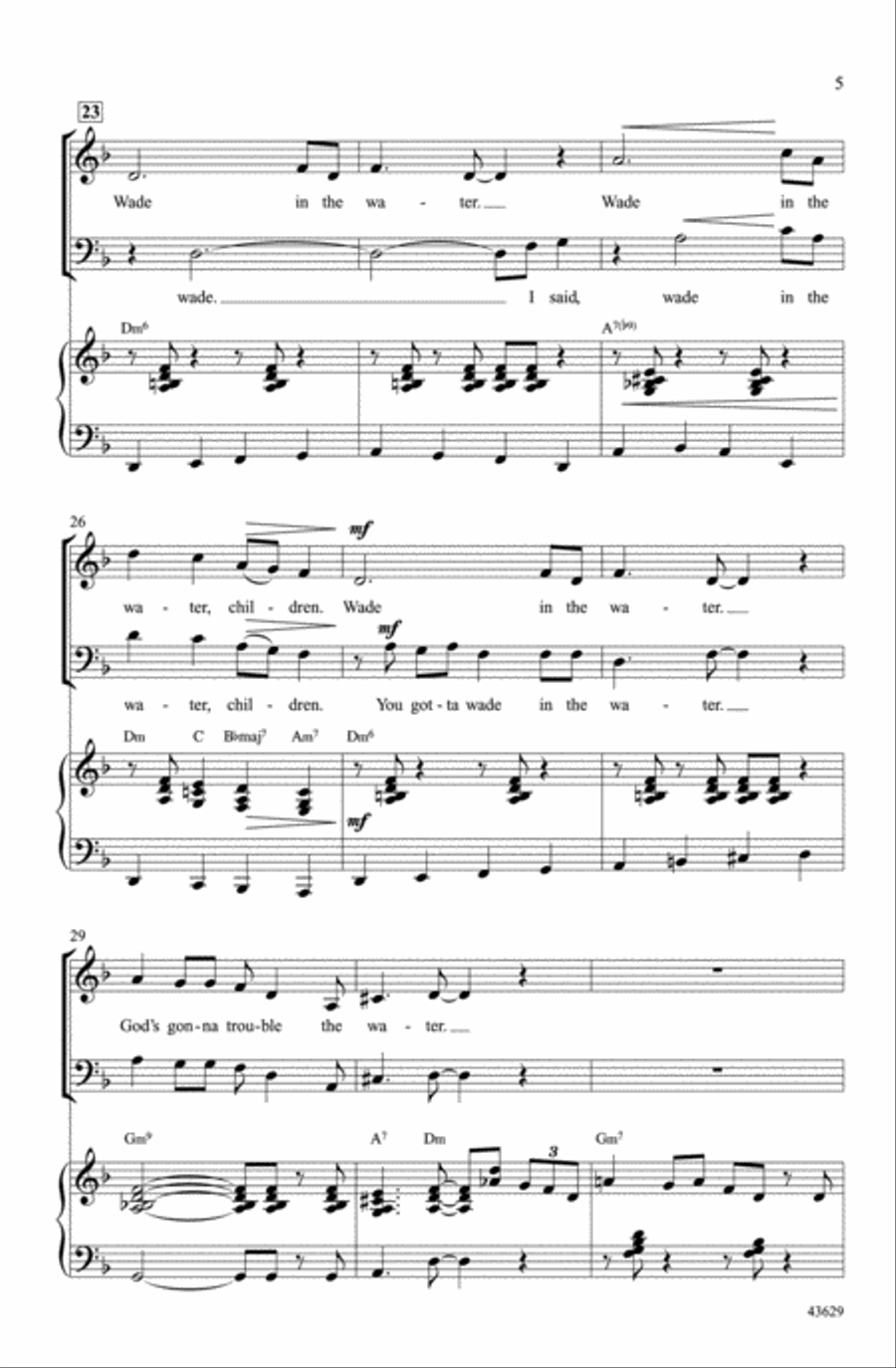 Wade in the Water Wade in the Water Choir scores gallery preview page 4