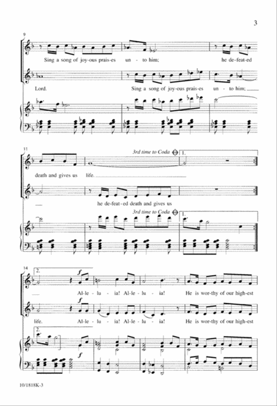 Celebrate the Risen Savior Unison Choir scores gallery preview page 3