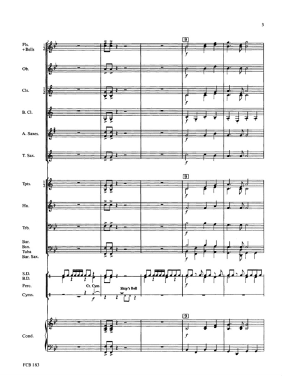 Anchors Aweigh Concert Band scores gallery preview page 3