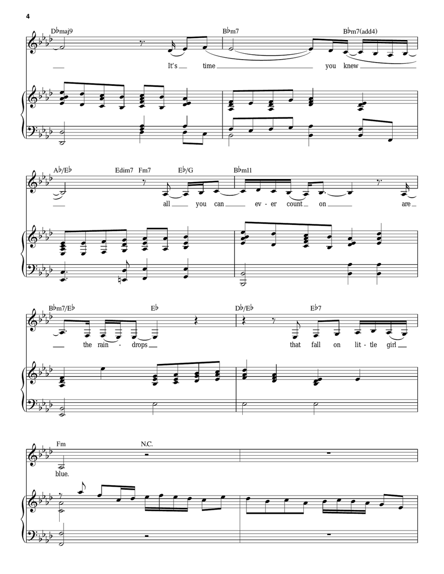Little Girl Blue Piano, Vocal scores gallery preview page 4