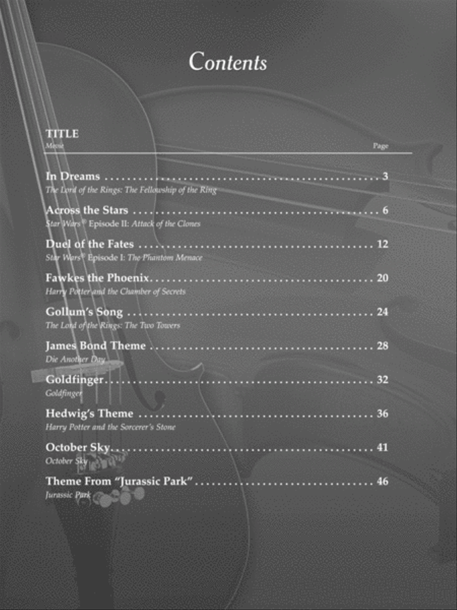 Movie Instrumental Solos for Strings - Piano Accompaniment (Book Only) Voice scores gallery preview page 2